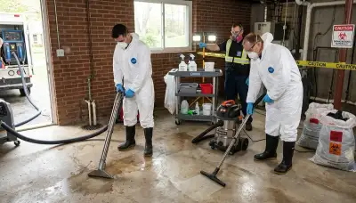 Sewer backup cleanup crew in Warren, MI restoring a home after water damage
